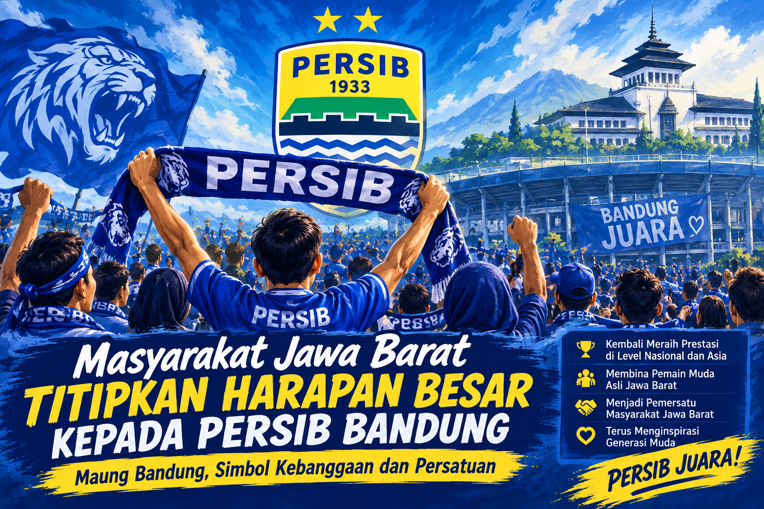 Masyarakat Jawa Barat Titipkan Harapan Besar kepada Persib Bandung di Musim 2026/2027